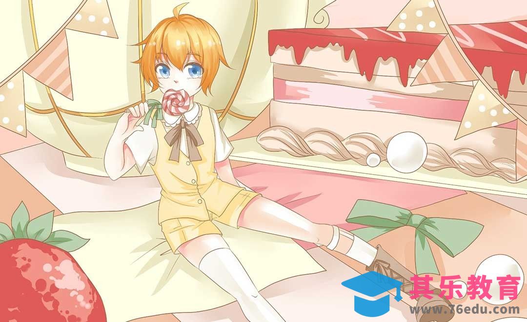 SAI-动漫插画-糖果屋与正太[虎课网绘画插画视频教程][ipad商业插画MP4教程全集 ]-第1张图片-我要自学网