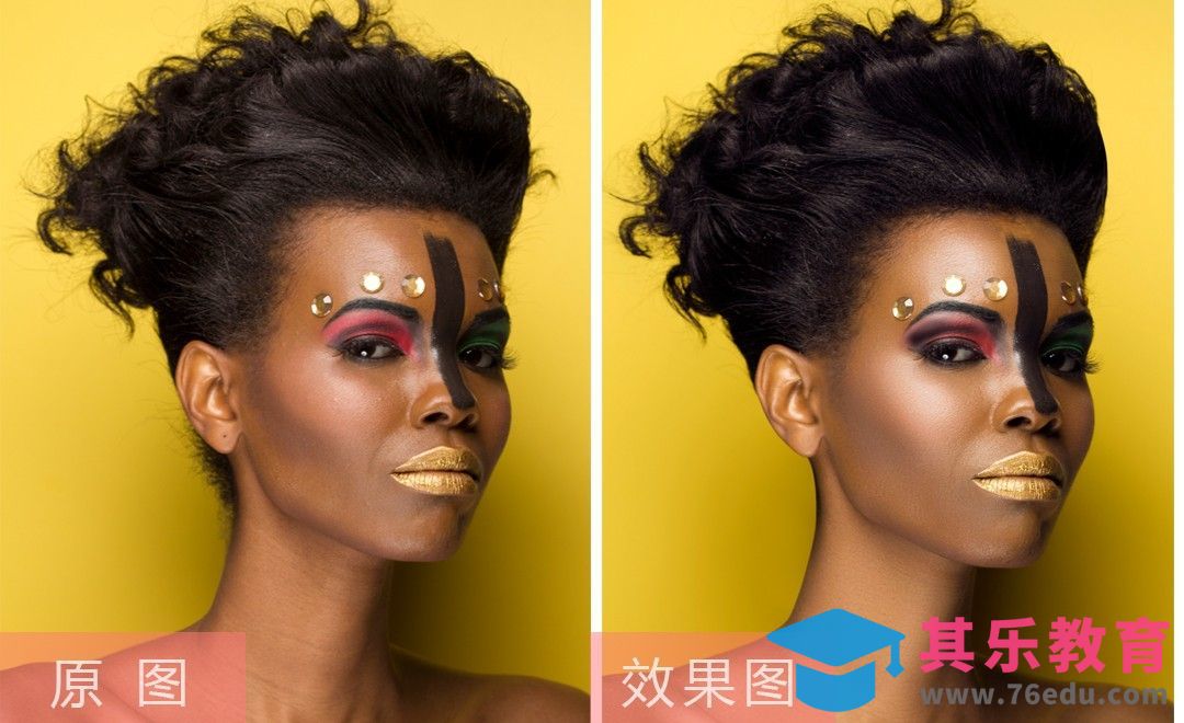 PS-黑人模特妆面后期修饰[虎课网手机摄影入门视频教程][MP4产品摄影教程全集 ]-第1张图片-我要自学网