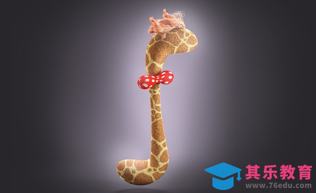 C4D+PS-毛发渲染：创意字体f[虎课网C4D设计视频教程][产品数码建模MP4教程全集 ]-第1张图片-我要自学网