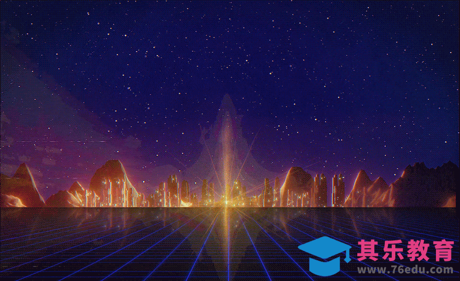 AE-新复古潮流赛博朋克城市LOGO[虎课网影视动画制作视频教程][MP4影视拍摄教程全集 ]-第1张图片-我要自学网