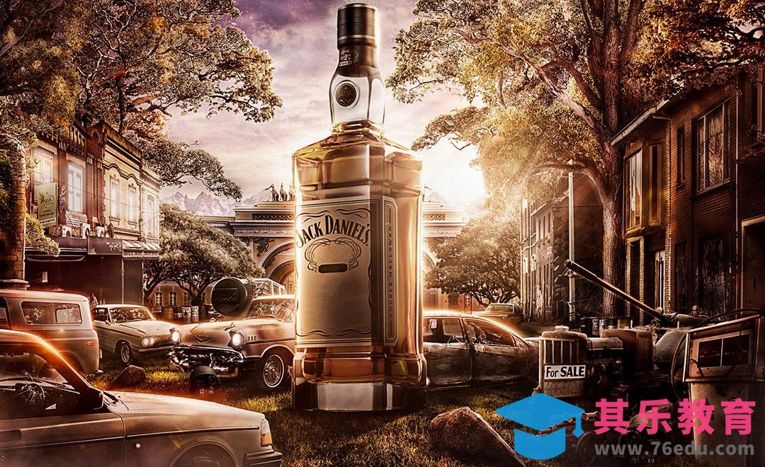 PS-威士忌场景合成[平面设计视频教程][海报设计MP4高清全集 ]-第1张图片-我要自学网