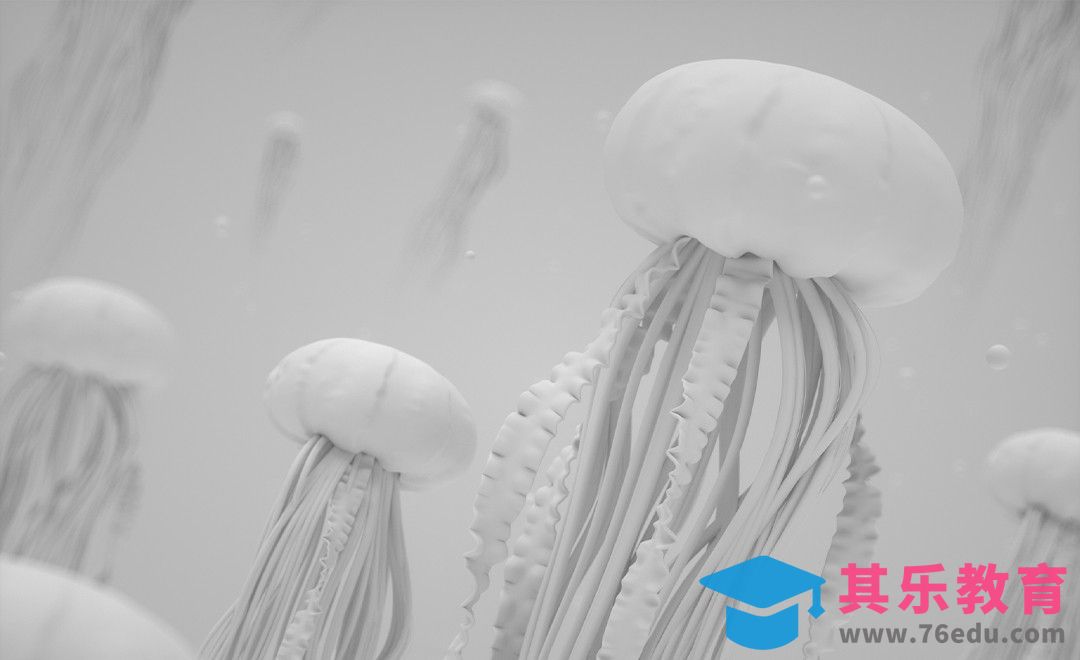 C4D+OC-水母场景建模[虎课网C4D设计视频教程][产品数码建模MP4教程全集 ]-第1张图片-我要自学网