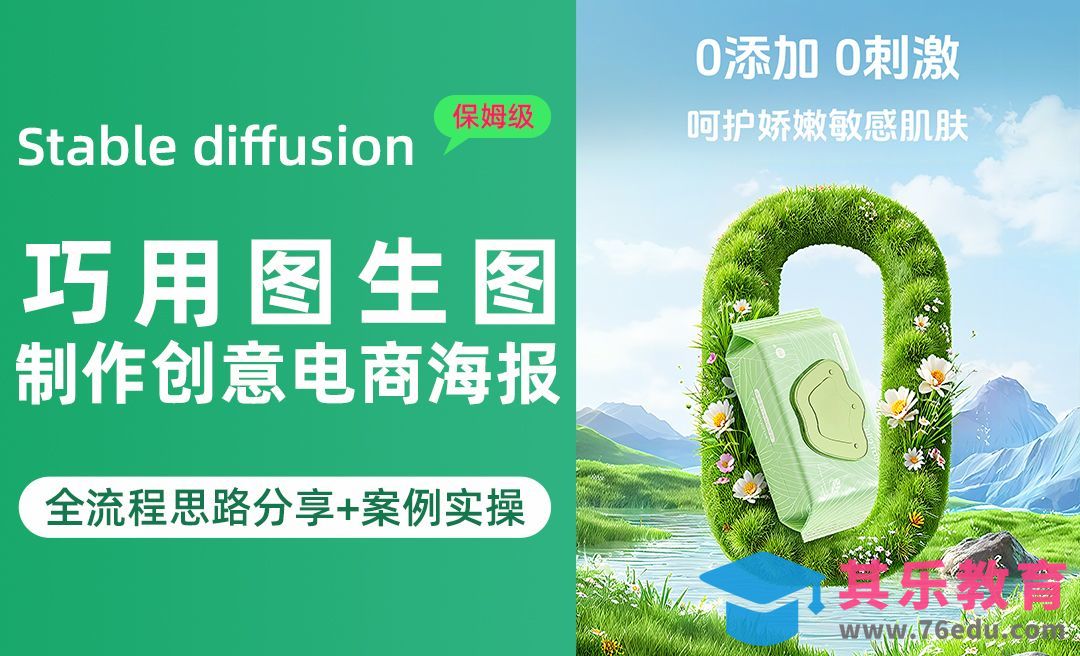 Liblib在线SD的图生图功能制作创意电商海报（案例实操）[虎课网AICG人工智能视频教程][MP4高清全集 ]-第1张图片-我要自学网