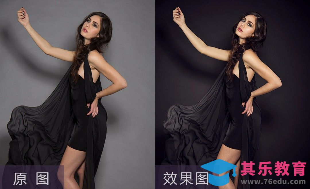 PS-女性模特深色背景精修[虎课网手机摄影入门视频教程][MP4产品摄影教程全集 ]-第1张图片-我要自学网