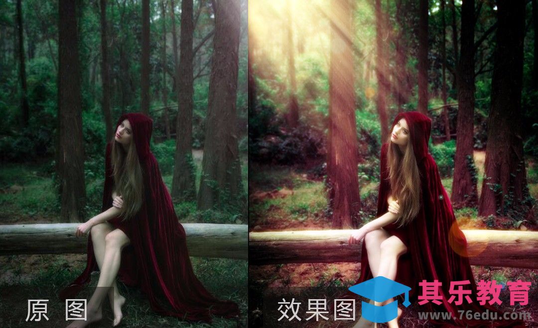 PS-森林耶稣光梦幻少女效果后期[虎课网手机摄影入门视频教程][MP4产品摄影教程全集 ]-第1张图片-我要自学网