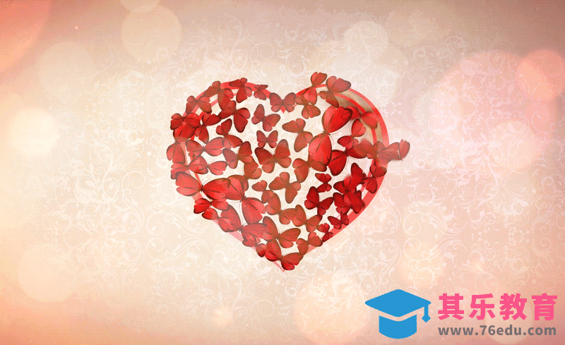 AE-浪漫心形蝴蝶飞舞情人节片头[虎课网影视动画制作视频教程][MP4影视拍摄教程全集 ]-第1张图片-我要自学网