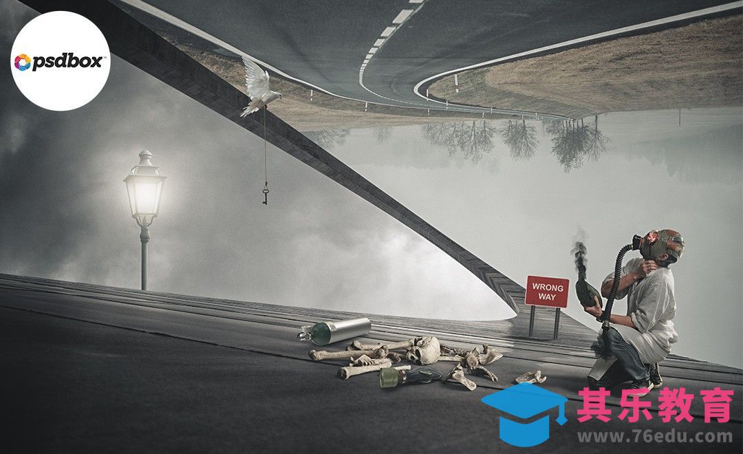 PS-艺术展主题概念合成海报[虎课网最新视频教程][免费高清MP4教程全集 ]-第1张图片-我要自学网