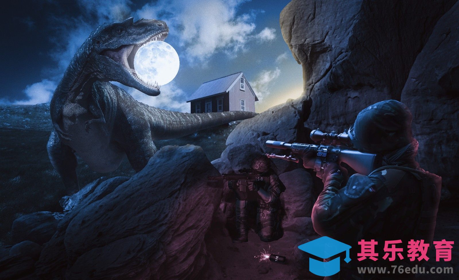 PS-狙击手行动合成[平面设计视频教程][海报设计MP4高清全集 ]-第1张图片-我要自学网