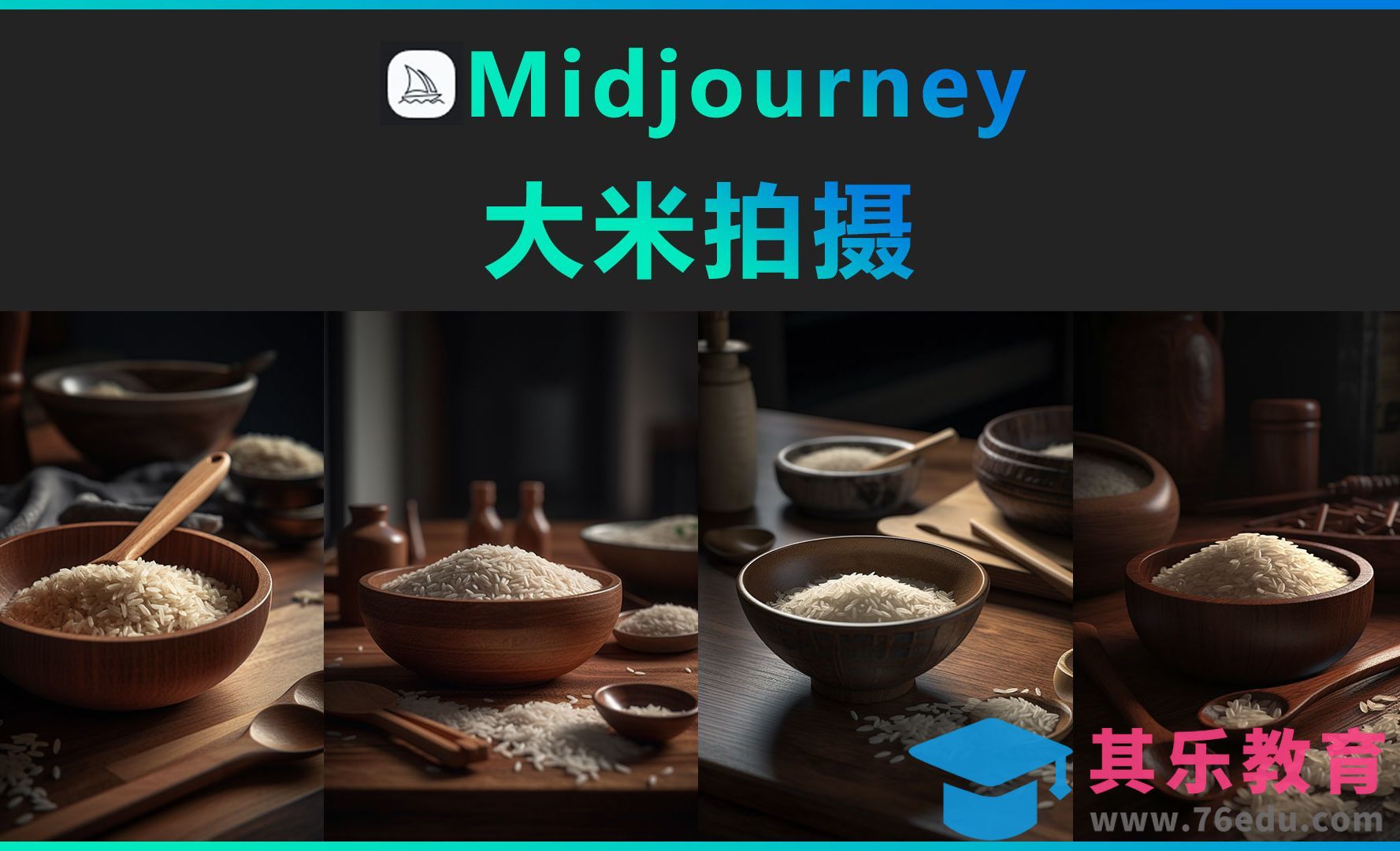 Midjourney-大米拍摄[虎课网AICG人工智能视频教程][MP4高清全集 ]-第1张图片-我要自学网