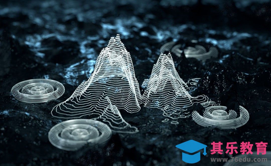 C4D+OC-抽象山峰表现[虎课网C4D设计视频教程][产品数码建模MP4教程全集 ]-第1张图片-我要自学网
