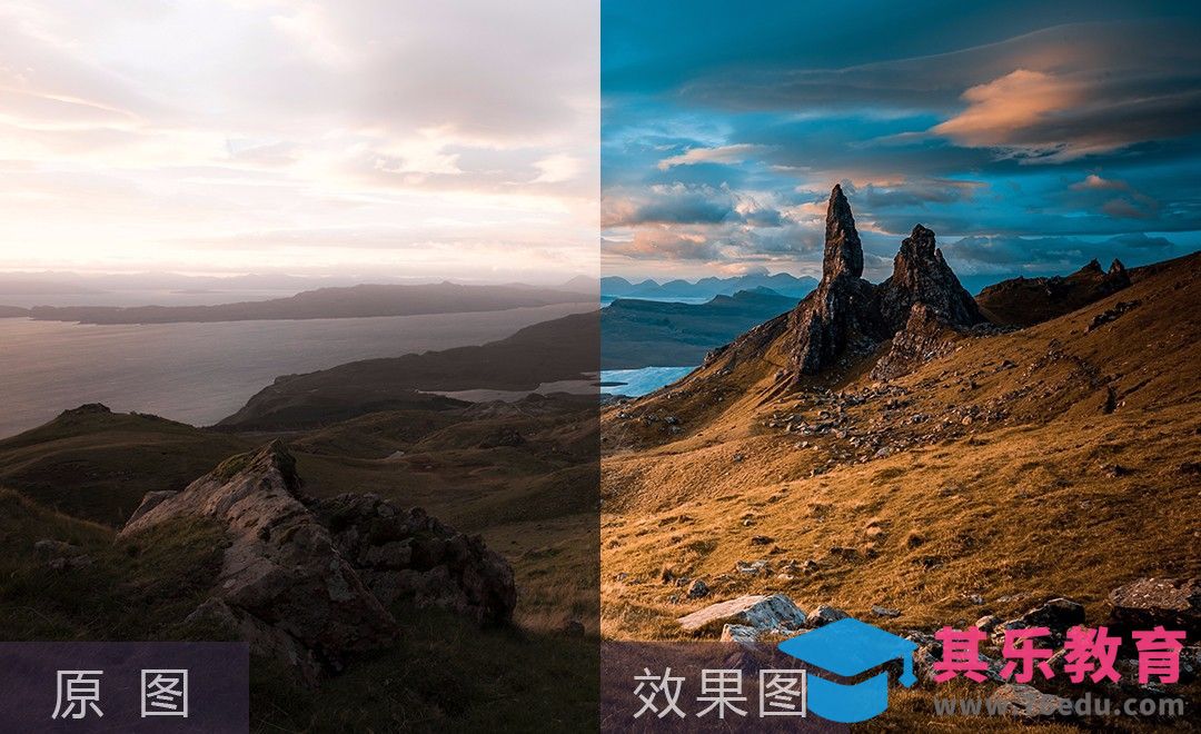 PS+LR-晚霞后期老人峰国外风光HDR效果[虎课网手机摄影入门视频教程][MP4产品摄影教程全集 ]-第1张图片-我要自学网