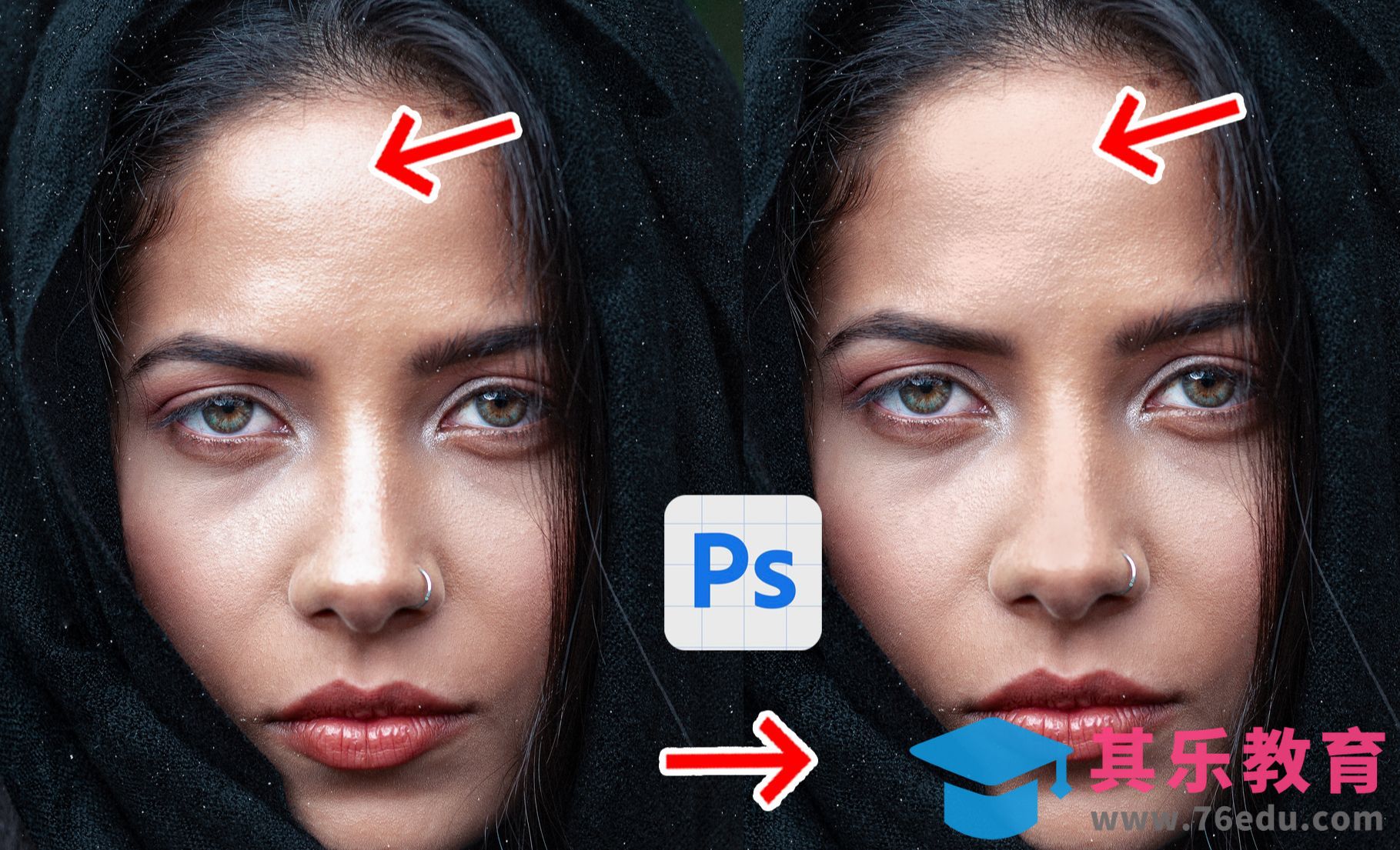 Photoshop快速处理肤色上难看的油光高光[虎课网手机摄影入门视频教程][MP4产品摄影教程全集 ]-第1张图片-我要自学网