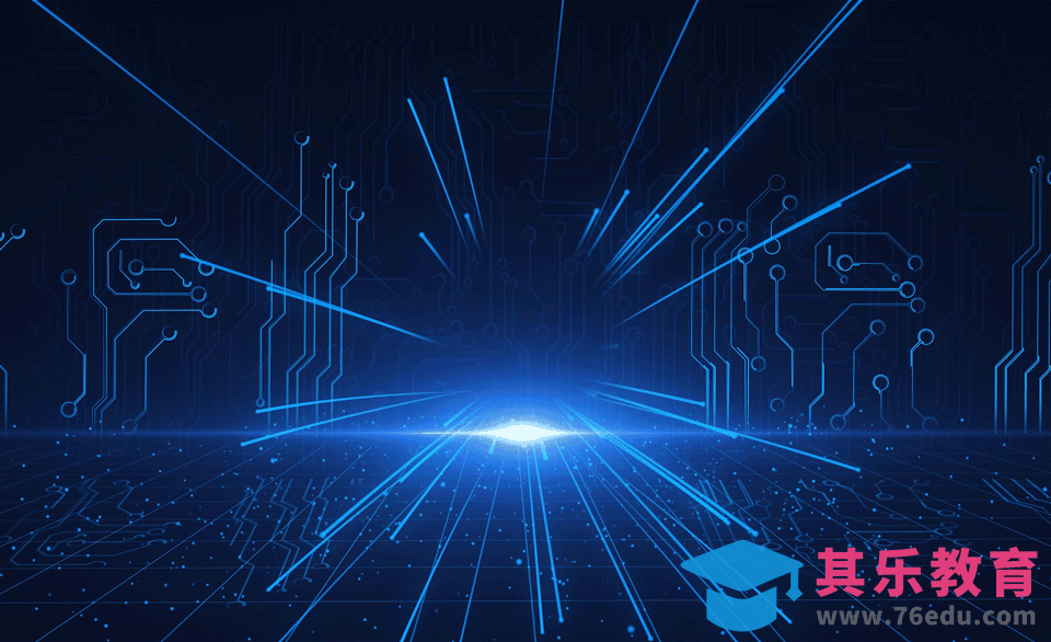 AE-蓝色芯片粒子穿梭动态背景[虎课网影视动画制作视频教程][MP4影视拍摄教程全集 ]-第1张图片-我要自学网