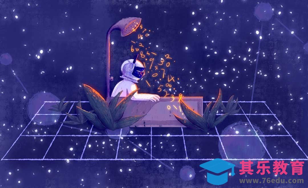 SAI2-板绘儿童插画-在宇宙中泡澡的宇航员[虎课网绘画插画视频教程][ipad商业插画MP4教程全集 ]-第1张图片-我要自学网