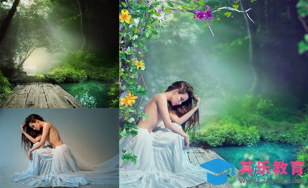 PS-静谧池边少女创意合成[虎课网最新视频教程][免费高清MP4教程全集 ]-第1张图片-我要自学网