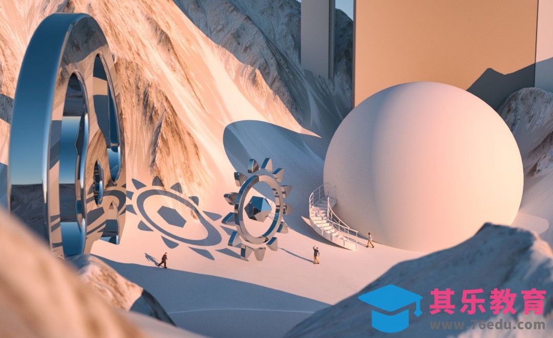 C4D-科幻山地效果[虎课网C4D设计视频教程][产品数码建模MP4教程全集 ]-第1张图片-我要自学网