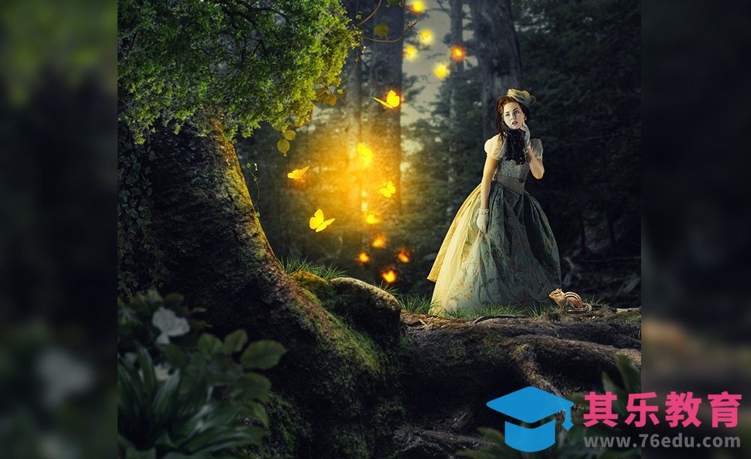 PS-森林之光-童话风[平面设计视频教程][海报设计MP4高清全集 ]-第1张图片-我要自学网