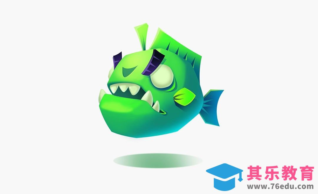 PS-板绘-食人鱼游戏角色[虎课网绘画插画视频教程][ipad商业插画MP4教程全集 ]-第1张图片-我要自学网