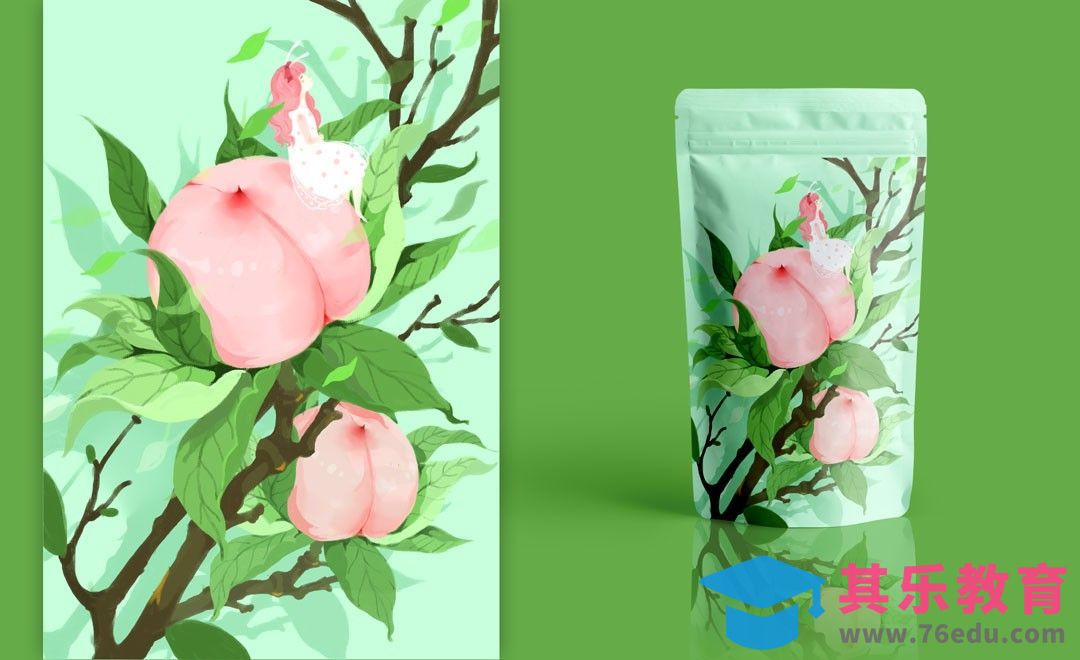 PS-板绘插画-水蜜桃[虎课网绘画插画视频教程][ipad商业插画MP4教程全集 ]-第1张图片-我要自学网