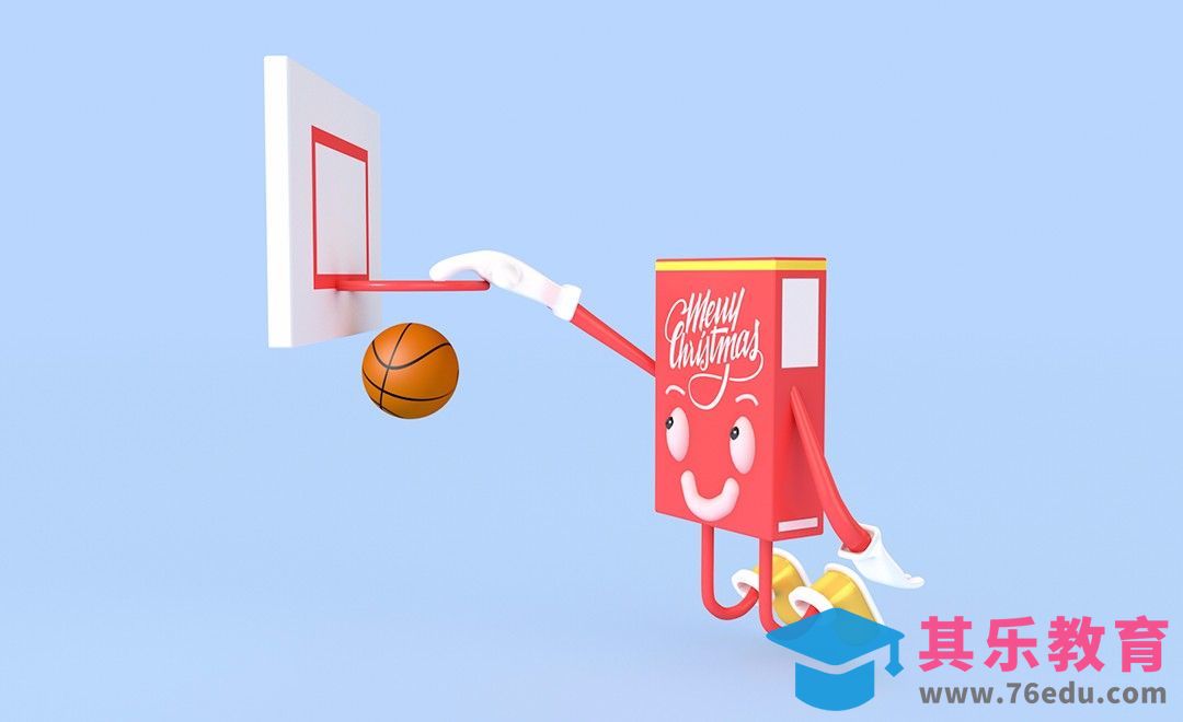 C4D-趣味篮球小人[虎课网C4D设计视频教程][产品数码建模MP4教程全集 ]-第1张图片-我要自学网