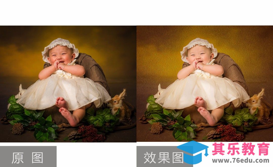 PS-百天小童油画风的精修[虎课网手机摄影入门视频教程][MP4产品摄影教程全集 ]-第1张图片-我要自学网