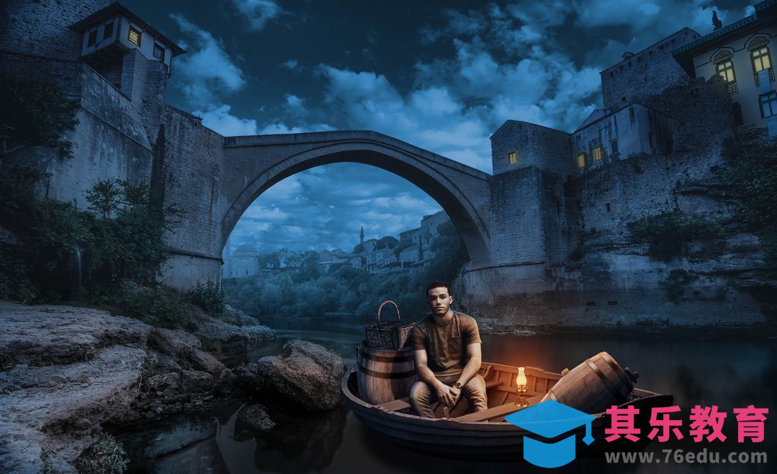 PS-荒城 图像合成[平面设计视频教程][海报设计MP4高清全集 ]-第1张图片-我要自学网