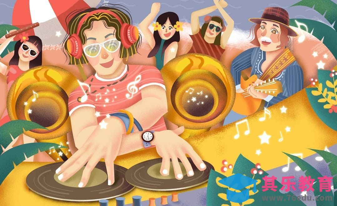 PS-板绘-叙事性插画音乐派对[虎课网绘画插画视频教程][ipad商业插画MP4教程全集 ]-第1张图片-我要自学网