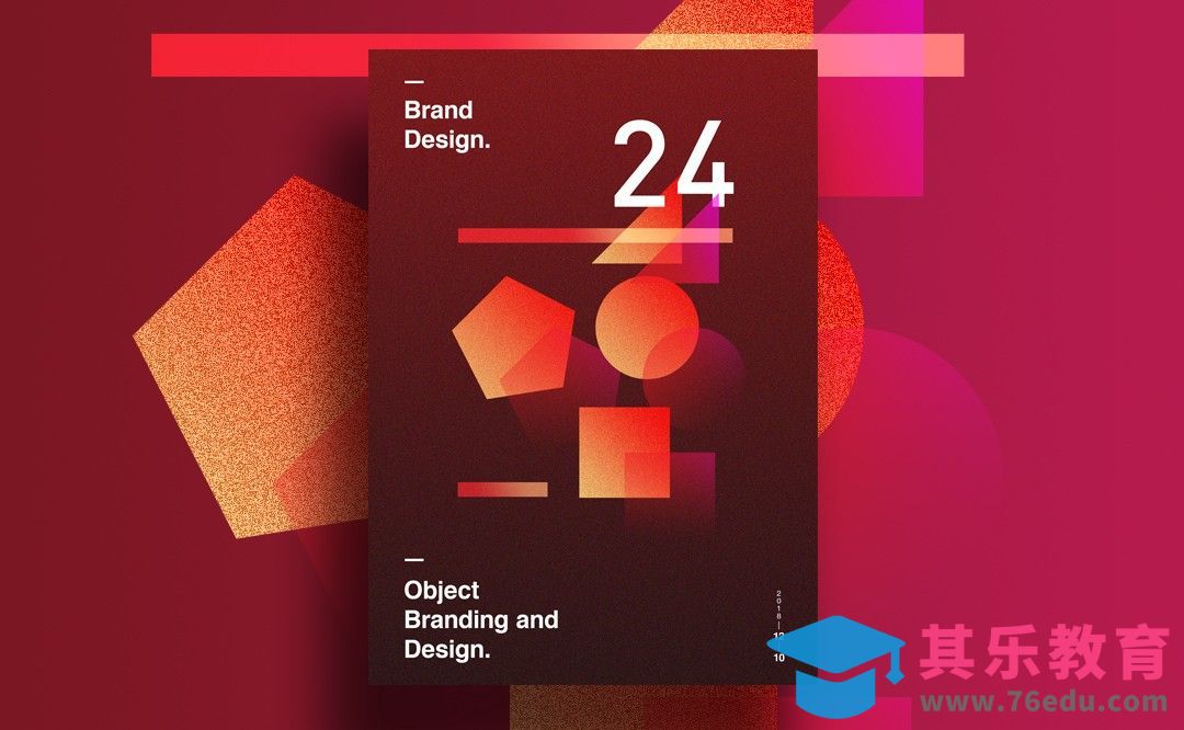 PS-几何元素海报配色设计[虎课网平面设计视频教程][图片排版配色MP4高清全集 ]-第1张图片-我要自学网