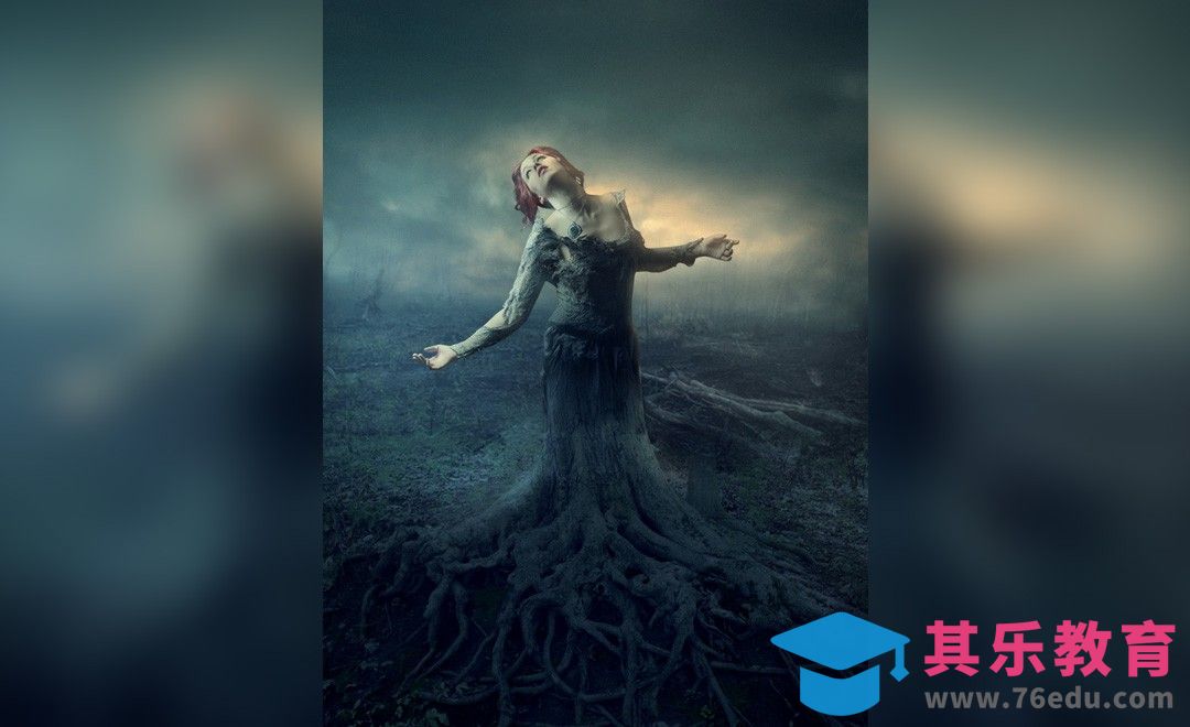 PS-树人暗黑风合成[平面设计视频教程][海报设计MP4高清全集 ]-第1张图片-我要自学网