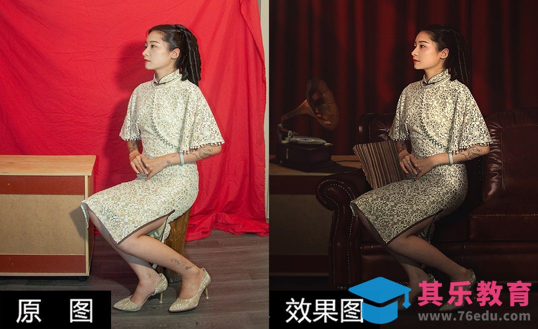 PS-旗袍内景合成案例教学[虎课网手机摄影入门视频教程][MP4产品摄影教程全集 ]-第1张图片-我要自学网