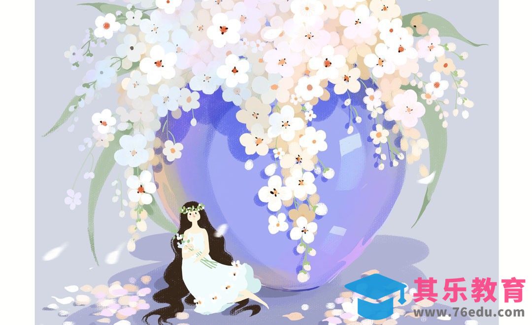 PS-板绘插画-落花[虎课网绘画插画视频教程][ipad商业插画MP4教程全集 ]-第1张图片-我要自学网