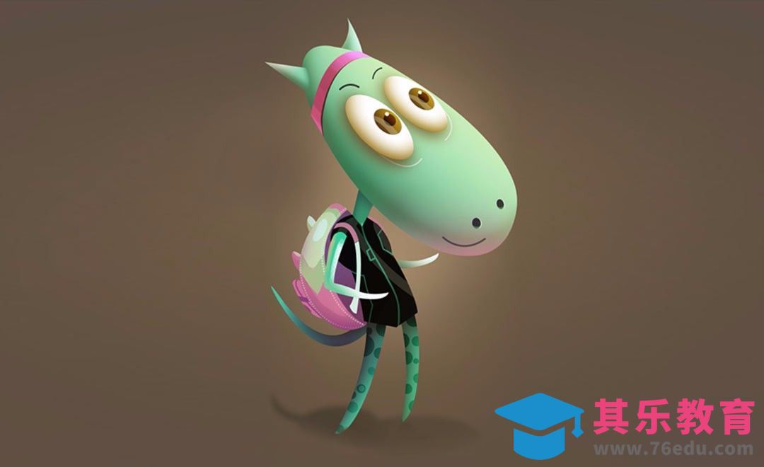 PS-卡通形象设计-波光精灵[虎课网绘画插画视频教程][ipad商业插画MP4教程全集 ]-第1张图片-我要自学网