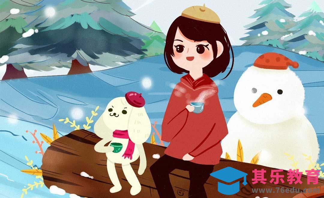 SAI-板绘插画-大雪[虎课网绘画插画视频教程][ipad商业插画MP4教程全集 ]-第1张图片-我要自学网