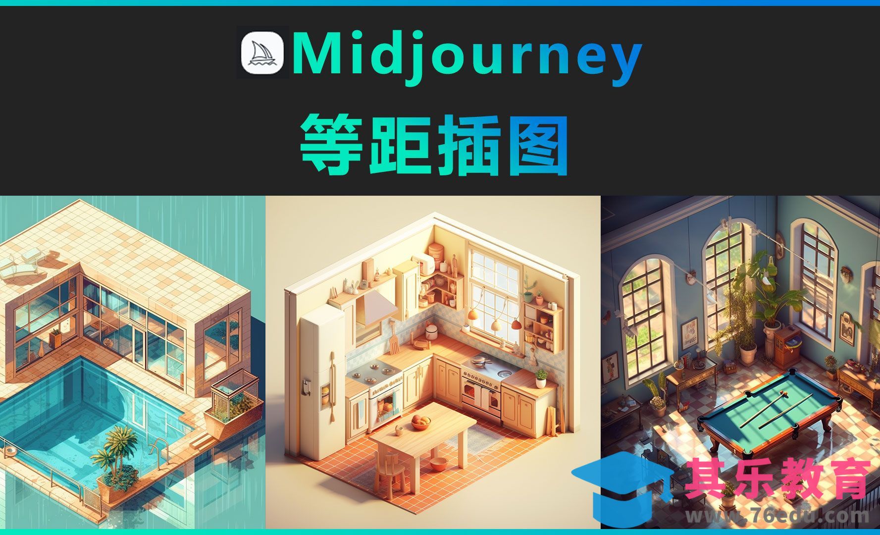 Midjourney-等距插图[虎课网AICG人工智能视频教程][MP4高清全集 ]-第1张图片-我要自学网