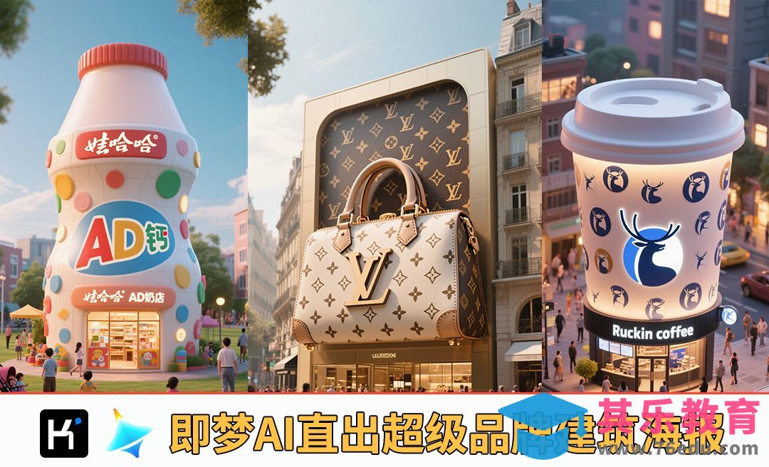 即梦AI直出超级品牌建筑海报[虎课网AICG人工智能视频教程][MP4高清全集 ]-第1张图片-我要自学网