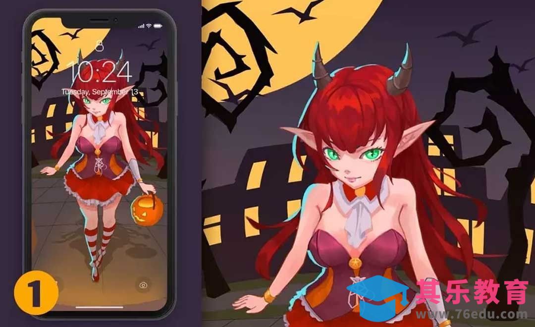 CG原画二次元万圣节篇（一）起稿[虎课网绘画插画视频教程][ipad商业插画MP4教程全集 ]-第1张图片-我要自学网