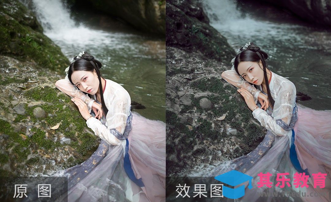 PS-溪流汉服人像调色技法[虎课网手机摄影入门视频教程][MP4产品摄影教程全集 ]-第1张图片-我要自学网