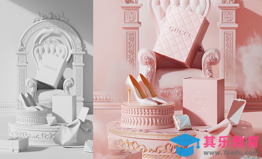 C4D+OC-节日活动KV渲染[虎课网C4D设计视频教程][产品数码建模MP4教程全集 ]-第1张图片-我要自学网