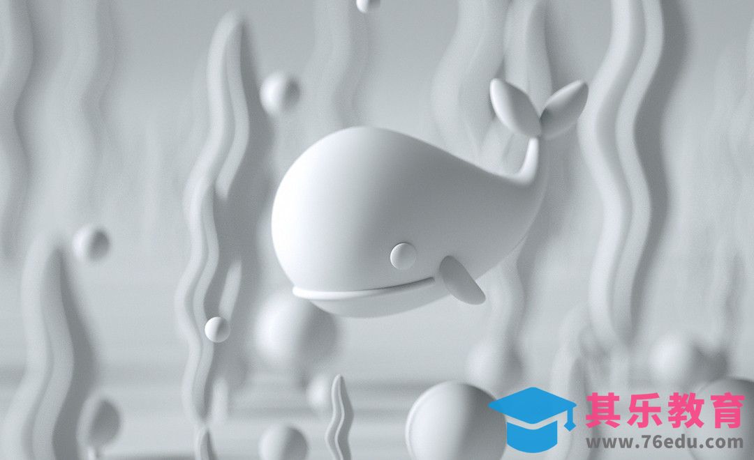 C4D+OC-卡通鲸鱼场景建模[虎课网C4D设计视频教程][产品数码建模MP4教程全集 ]-第1张图片-我要自学网