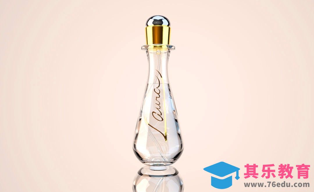 C4D-真实质感香水瓶建模[虎课网C4D设计视频教程][产品数码建模MP4教程全集 ]-第1张图片-我要自学网
