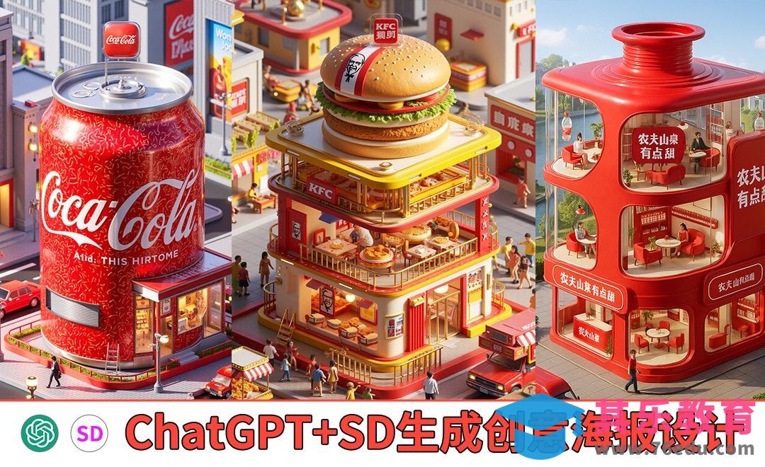 ChatGPT+SD-创意场景海报设计[虎课网AICG人工智能视频教程][MP4高清全集 ]-第1张图片-我要自学网