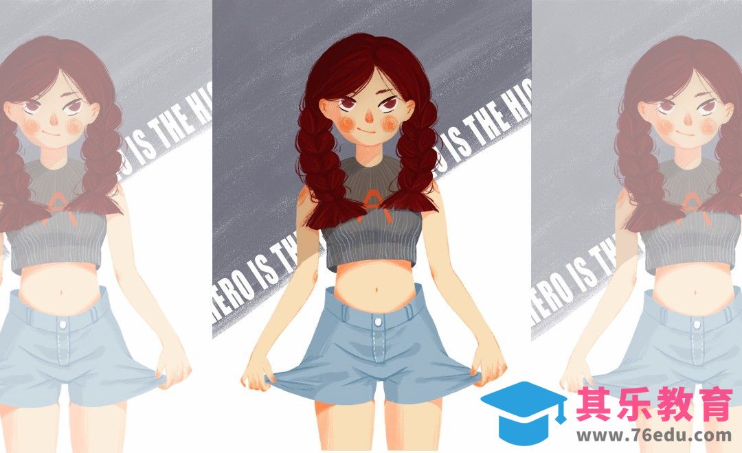 PS-扯裤腿的女孩[虎课网绘画插画视频教程][ipad商业插画MP4教程全集 ]-第1张图片-我要自学网