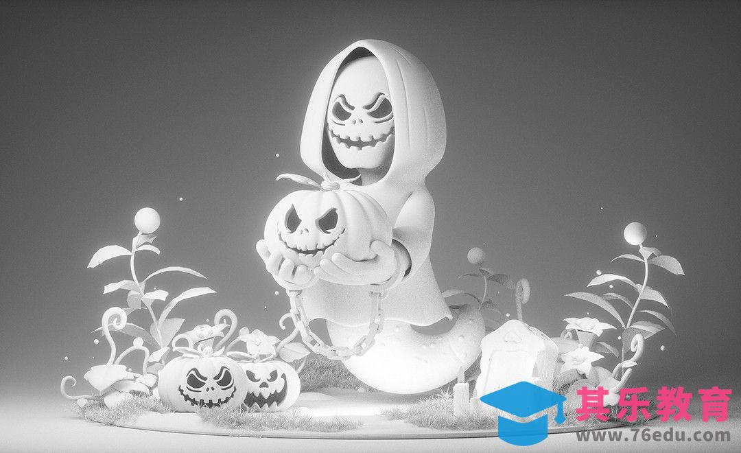 C4D+OC-万圣节场景躯干衣服建模[虎课网C4D设计视频教程][产品数码建模MP4教程全集 ]-第1张图片-我要自学网