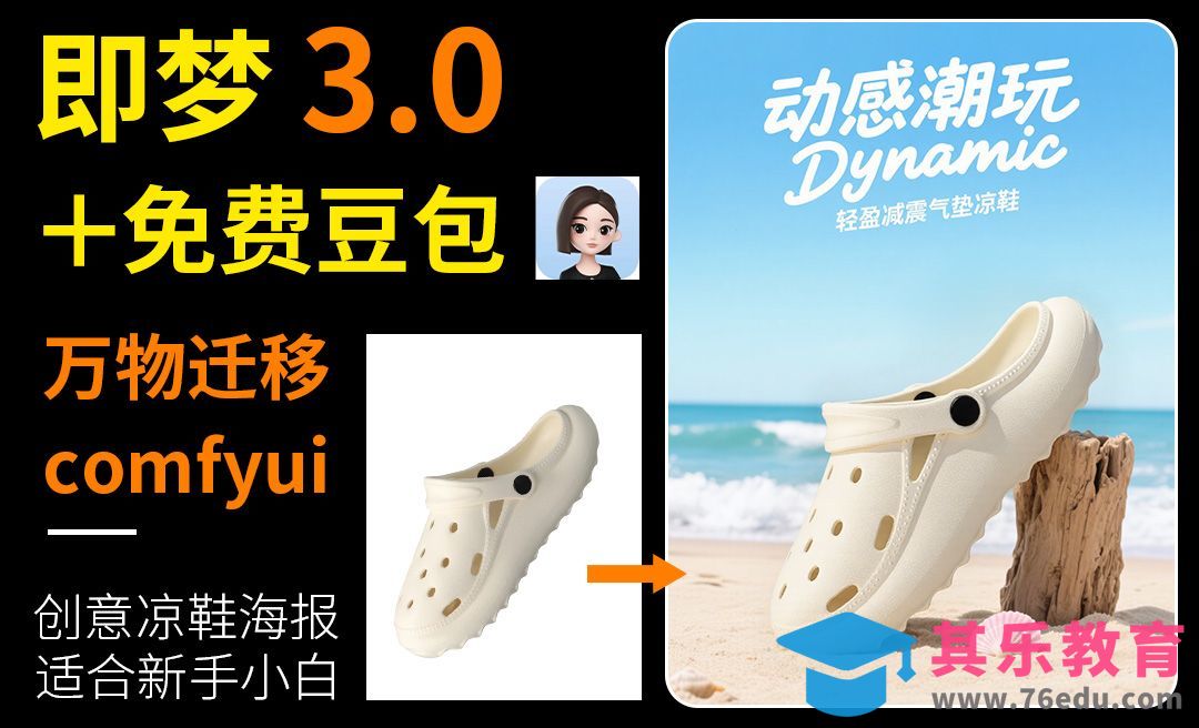 即梦AI+Startai-凉鞋海报制作[虎课网AICG人工智能视频教程][MP4高清全集 ]-第1张图片-我要自学网