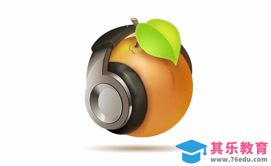 PS-鼠绘-听音乐的橙子[虎课网绘画插画视频教程][ipad商业插画MP4教程全集 ]-第1张图片-我要自学网