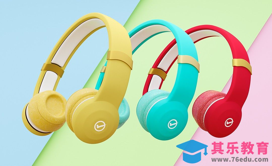 Blender-彩色耳机建模渲染[虎课网Blender视频教程][Blender建模教程MP4教程全集 ]-第1张图片-我要自学网