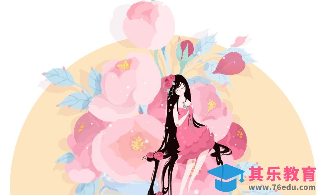 PS-板绘插画-欧月坐在瓶上的少女[虎课网绘画插画视频教程][ipad商业插画MP4教程全集 ]-第1张图片-我要自学网