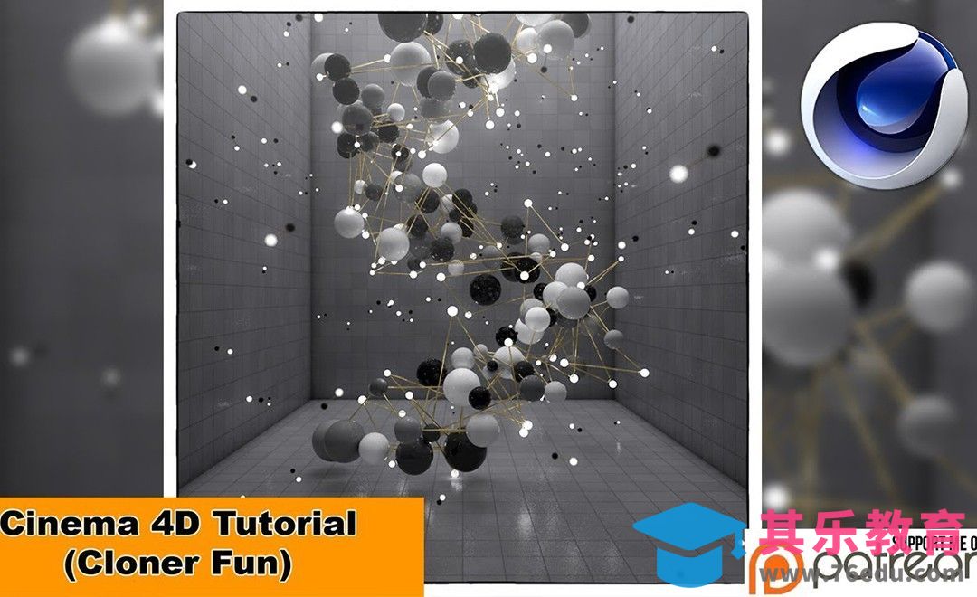 C4D-创意螺旋克隆球体（上）[虎课网最新视频教程][免费高清MP4教程全集 ]-第1张图片-我要自学网