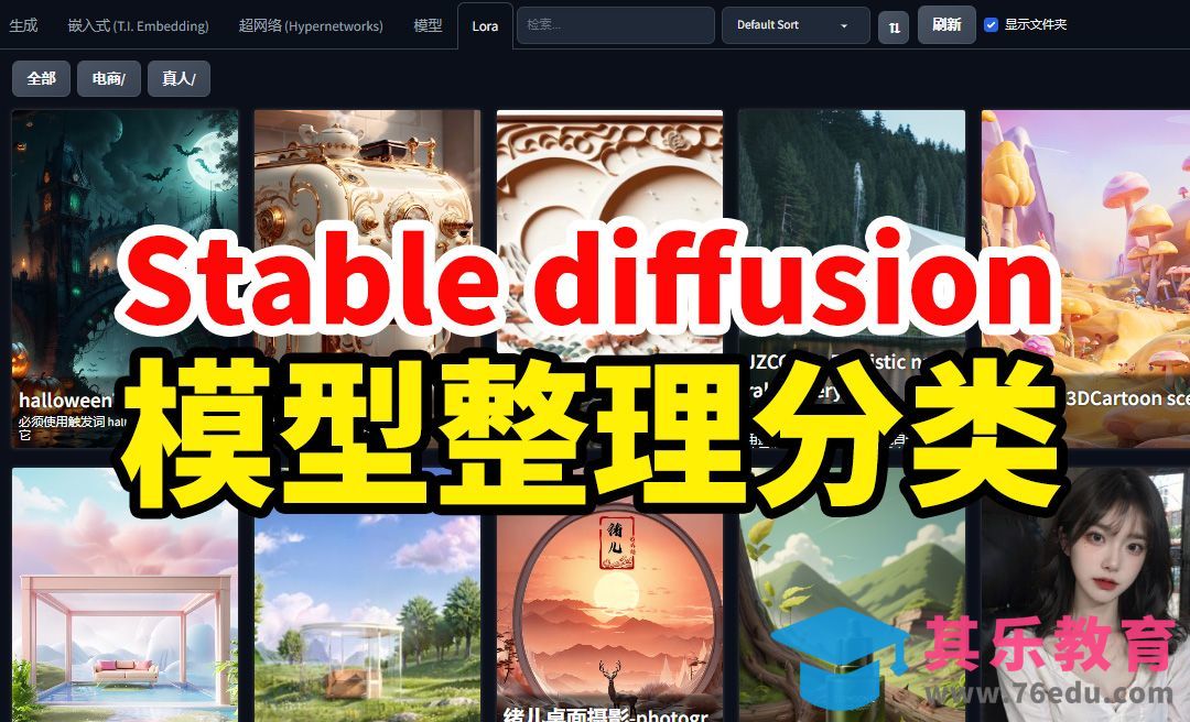 Stable Diffusion基础-模型lora快速整理分类使用[虎课网AICG人工智能视频教程][MP4高清全集 ]-第1张图片-我要自学网