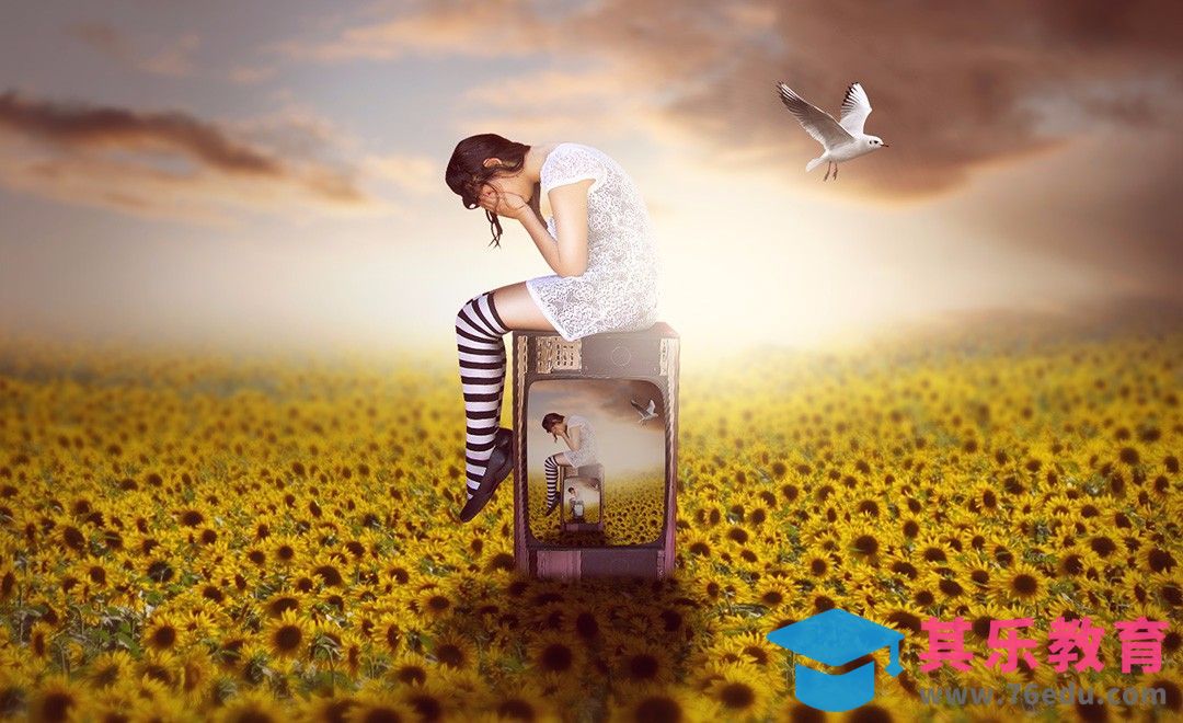 PS-童话风场景伤心少女[平面设计视频教程][海报设计MP4高清全集 ]-第1张图片-我要自学网